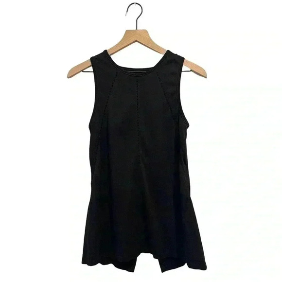 Athleta Foothill Seamless Split Back Tank Size XS | Color Black - Picture 2 of 12